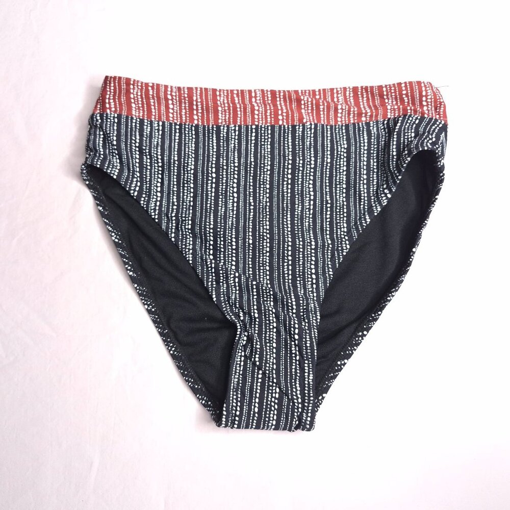 Myrah Womens Bikini Bottom XS High Rise Black Red New Without Tag